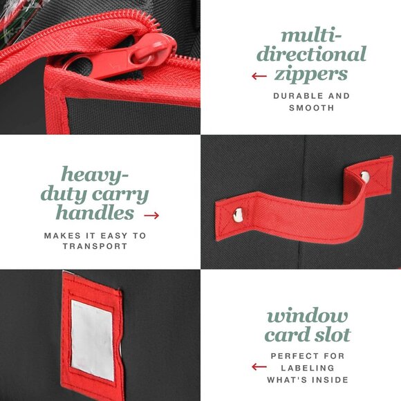 Gift‎ Wrap Organizer, Christmas Wrapping Paper Storage Bag w/Useful Pockets - Picture 7 of 8